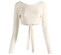 TALA Women's Tie Reversible Long Sleeve Top Coconut Milk Medium