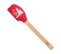 Tala Wooden Handles Silicone Spatula with Christmas Gingerbread Theme, Perfect for Baking, Stirring, and Scraping