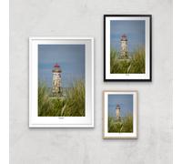 Talacre Lighthouse Giclée Art Print - A3 - Wooden Frame