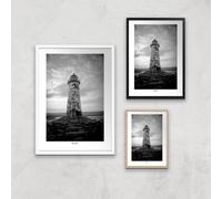 Talacre Lighthouse Giclée Art Print - A3 - Wooden Frame
