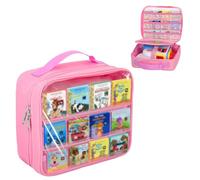 Taladad Carrying Case Compatible with Little Tikes Story Dream Machine Books Starter Set,Portable Storage Bag with Handle for Storytime,Little Golden Book,Little Puppy Character, Pink