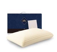 Talalay 100% Natural Premium Latex Pillow, Helps Relieve Pressure, No Memory Foam Chemicals, Perfect Package Best Gift with Removable Tencel Cover (Firm, Standard(23.4"×15.7"×4.9"))