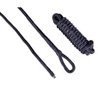 Talamex Fender Lines - 2x Black 10mm x 2.5m Braided Outer c/w Loop - 01.222.610