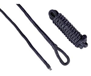 Talamex Fender Lines - 2x Black 12mm x 2.5m Braided Outer c/w Loop - 01.222.612