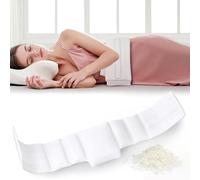 Talatex Adjustable Lumbar Support Pillow, 3-Section Custom Fill With Shredded Dunlop Latex for Lower Back Pain Relief, Ergonomic Lumbar Cushion for Bed, Office Chair, Car & Travel (70×32×5cm)