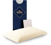 Talatex Natural Latex Flat Pillow, Ultra Slim Pillows, Flat Pillows for Stomach Sleeper, Front Sleeper Pillow Helps Relieve Pressure, Perfect for Travel and Desk Workers (Queen (28"×16"×2.6"))