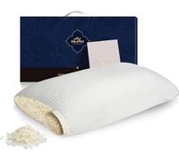 Talatex Upgraded Dunlop Latex Pillow | Adjustable Height and Support for Neck Pain and Pressure Relief | Ergonomic Filled Pillow for Side and Back Sleepers, 100% Natural Shredded Latex Filled