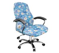 Talayituse Boho Mandala Daisy Print Office Chair Cover One Piece Water Resistant Stretch Jacquard Computer Chair Slipcover with Elastic Bottom for Armrest Chairs, L