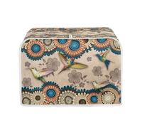 Talayituse Boho Mandala Hummingbird Print Toaster Cover 2 Slice Wide Slot, Lightweight Toaster Cover Dust Protection Washable Appliance Bag Bread Maker Cover