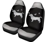 Talayituse Dachshund Butterfly Print Car Seat Cover for Front Seat, Stretchy Soft Vehicles Seat Cover Universal Fit High Back Car Interior Accessories for SUV Van Sedan