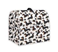 Talayituse Dachshund Paw Pattern Stand Mixer Cover for 6-8 Quarts Kitchen Aid, Washable Mixer Dust Cover with Handle and Pocket Kitchen Accessories Small Appliance Protective Cover, L