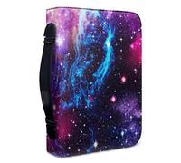 Talayituse Galaxy Pattern Bible Covers for Women Men PU Leather Bible Case Bible Bag Tote Book Carrying Case Christian Bible Accessories with Handle, L
