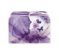Talayituse Marble Butterfly Print Toaster Cover 4 Slice Wide Slot, Lightweight Toaster Cover Dust Protection Washable Appliance Bag Bread Maker Cover, M