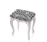 Talayituse Zebra Stripe Print Stool Covers Rectangular Counter Saddle Seat Cover for Hotel Washable Bar Stool Slipcover with Elastic Band for Family Gathering Potluck, 2 Pack