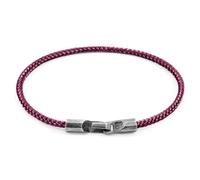 Talbot Silver and Rope Bracelet ANCHOR & CREW Purple 19cm