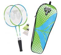 Talbot Torro 2-Attacker Junior Badminton Set, for Children, 2 Shortened Rackets 53 cm, 2 Shuttlecocks, in a Beautiful Bag, 449410