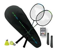 Talbot-Torro Badminton Set Professional I 2 Carbon Rackets I 2 Shuttlecocks I 2 Grip Tapes I Racket Bag I Lightweight & Robust I For Beginners & Advanced Players I Outdoor & Indoor