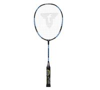 Talbot Torro ELI Junior Badminton Learning Racket, Shortened Length 58 cm, Learning Handle, Drop Shaped Head, Ideal for Sport and School Training, Black/Yellow/Blue, 419613