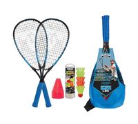 Talbot-Torro Speedbadminton Speed 6600 LED Set, Complete Set with 2 Aluminum Rackets, 5 Shuttlecocks, Includes LED Play in the Dark Balls and Game Field Markers, 490119