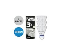 Talbot-Torro Tech 350 Medium Nylon Shuttlecocks - 3 Pack - White