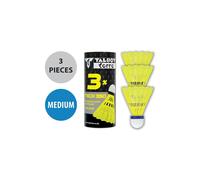 Talbot-Torro Tech 350 Medium Nylon Shuttlecocks - 3 Pack - Yellow