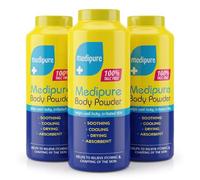Talc-Free Body Powder, 200g x 3, Natural Cornstarch, Anti-Chafing Cooling