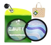 Talc-Free Double Capacity Sand Remover for Beach - Gentle on Skin Sand Removal Bag with Natural Ingredients and Hook - Instant Wipe Away Beach Sand Remover for a Mess-Free Beach Day