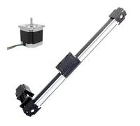TALCNC45 NEMA23 Effective Travel Stroke Length 100-800mm Timing Belt Linear Slide Guide Motion Module Sliding Tabel(Silver,Effective stroke 100)