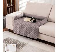 TALCON Dog Bed Sofa Protector, Waterproof Pet Sofa Cover Calming Cat Couch Mat with Non-Slip Bottom, Foldable Pets Bed Cushion Furniture Protector for Medium Dog Cat (Light Grey,90x135cm)