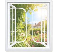 TALCON Self-Adhesive Cat Window Guard Screen, Custom Size Cat-Proof Protection Reinforced Mesh with Zipper, Anti-Mosquito Window Screens Keep Bugs Out for Summer Patio