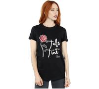 Tale As Old As Time Rose Cotton Boyfriend T-Shirt Disney Black XL