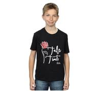 Tale As Old As Time Rose T-Shirt Disney Black 7-8 Years