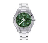 Tale of The Peacock Tail Men's Watches Stainless Steel Watch Strap Analog Quartz Watch Business Wristwatches
