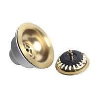TALEA 114 mm Sink Dish Drainer Drain Kit for Single Bowl Kitchen Sink Drainage Waste Kit Brushed Gold SUS304 Filter XK223C041-K