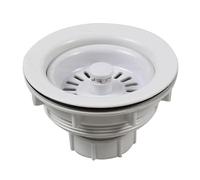 Talea Kitchen Sink 1 1/2-Inch Basket Strainer 114mm Flange White Drain Waste with Plug