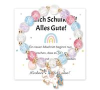TaleMoon Unicorn School Child Bracelet Girls, Rainbow Guardian Angel Beads Bracelet Back to School, School Child First Day of School Gifts Bracelets, School Beginners Children's Jewellery Birthday