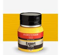 Amsterdam Expert Series Acrylic Jar 400 ml - Permanent Yellow Medium 284 - Semi-Opaque Color - Professional Artist Quality