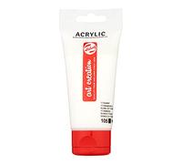Talens Art Creation Acrylic Colour - Titanium White 105-75 ml Tube - Opaque with Excellent Lightfastness - Versatile Use on Canvas, Paper, and More