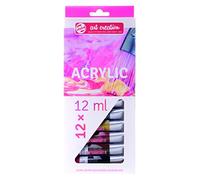 Talens Art Creation Acrylic Paint Starter Set, 12 Colors (12 ml tubes) | Painting for Adults
