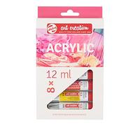 Talens Art Creation Acrylic Paint Starter Set, 8 Colors (12 ml tubes) | Painting for Adults
