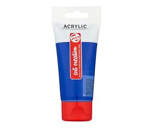Talens Art Creation Acrylic Paint Tube 75 ml - Phthalo Blue 570 - Fast Drying - Silky Gloss Finish - Excellent Lightfastness - Waterproof - Mixable - For Canvas, Wood, Stone, Cement