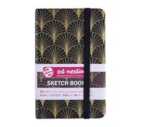 Talens Art Creation - Art Deco Sketchbook - 9x14cm - 140g - 80 Sheets - Rigid Binding - Ideal for Drawing and Journaling