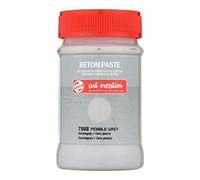 Talens Art Creation Beton Paste - 100 ml Pebble Grey 7508 - Opaque Concrete Look for Modern Interiors - Suitable for Cardboard, Wood, Stone, Glass, Polystyrene, Ceramics