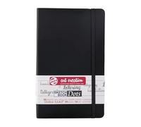 Talens Art Creation Dotted Sketchbook - 13x21cm 80 Sheets 80g/m² - Black Cover with Ribbon Bookmark & Elastic Closure
