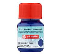 Talens Art Creation - Glass & Porcelain Opaque Paint 30 ml Midnight Blue - Durable & Vibrant Finish - For Glass, Porcelain, Ceramics