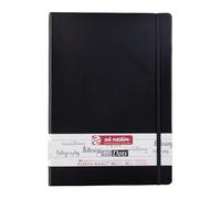 Talens Art Creation Paper - Dotted Sketchbook A4-80 Sheets 80gsm - Black Cover with Ribbon Bookmark and Elastic Closure - Ideal for Bullet Journaling and Sketching