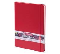 Talens Art Creation Paper - Sketchbook Red 21x29.7cm 140g 80 Sheets - Acid-Free Ideal for Drawing, Journaling, and Mixed Media