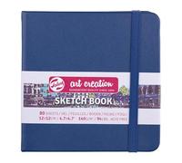 Talens Art Creation Sketchbook 80 Sheets, 12 cm x 12 cm Size, Navy Blue