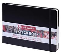 Talens Art Creation Sketchbook - Black 14.8 x 21 cm - 80 Sheets - 140 g/m² Acid-Free Paper for Drawing and Journaling