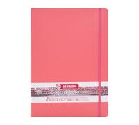 Talens Art Creation Sketchbook - Coral Red 21x29.7cm 80 Sheets - 140g Cream Acid-Free Paper - Ideal for Pencil, Pastel, Acrylic, Ink, Charcoal